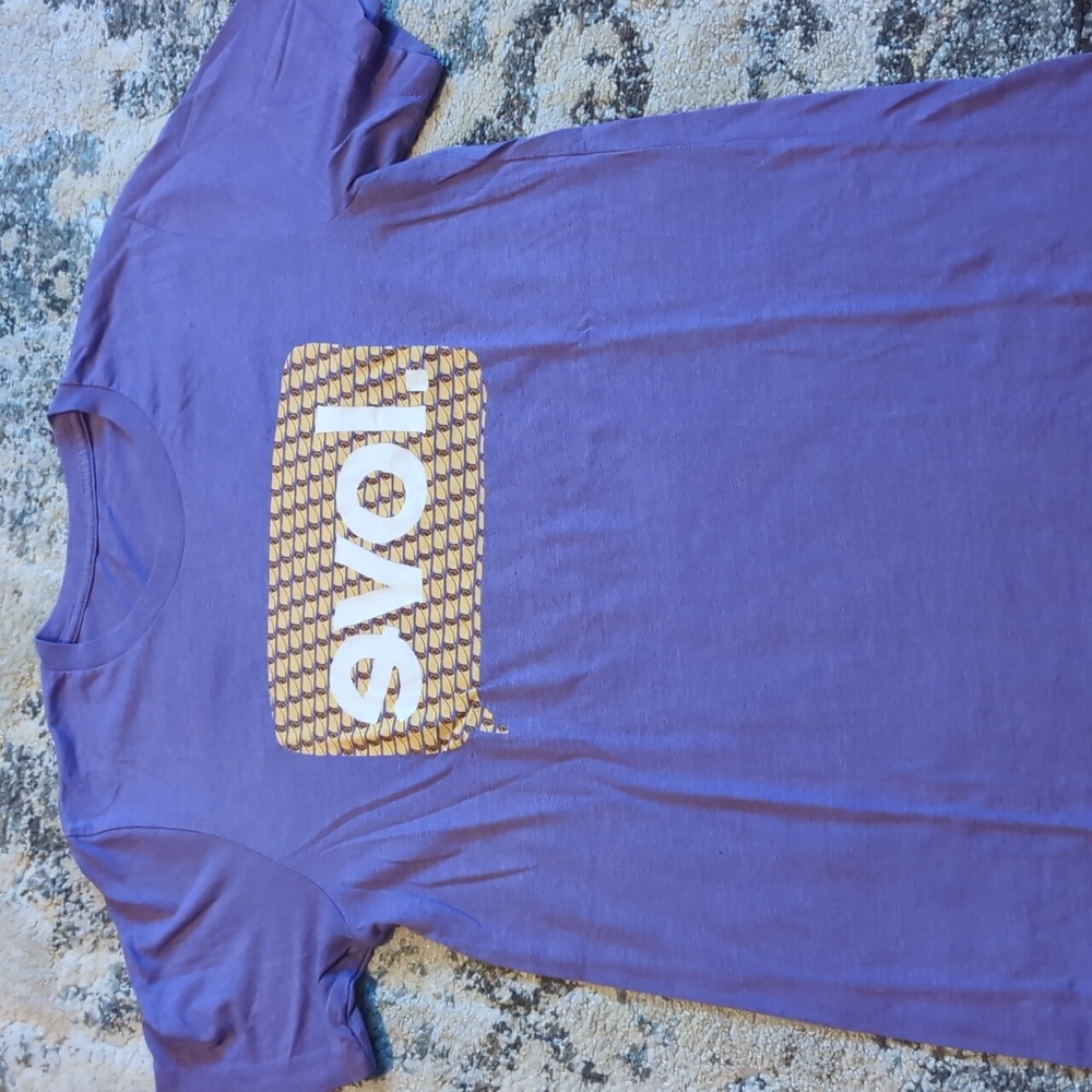 Evol organic food purple burrito tee shirt men's medium
